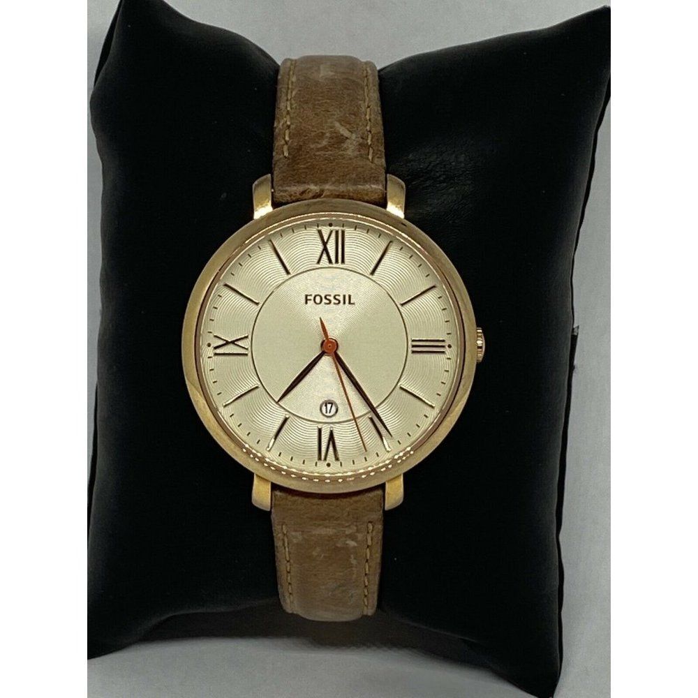 Fossil ES3487 Women's Brown Leather Analog Dial Qu
